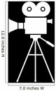 Movie Camera Wall Decal Design 1