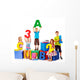 Children Sitting Cube Wall Decal