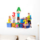 Children Sitting Cube Wall Decal