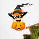 Cute Halloween Kitten Wall Decal