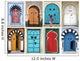 Mosaic Arabic Doors Tunisia Wall Decal