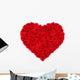Rotes Rosen-herz Wall Decal
