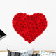 Rotes Rosen-herz Wall Decal