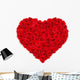 Rotes Rosen-herz Wall Decal