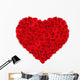 Rotes Rosen-herz Wall Decal
