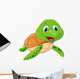 Cute Cartoon Sea Turtle Wall Decal