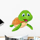 Cute Cartoon Sea Turtle Wall Decal