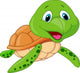 Cute Cartoon Sea Turtle Wall Decal