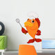 Cute Fish Chef Cartoon Wall Decal