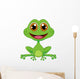 Cute Frog Cartoon Wall Decal