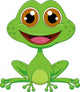 Cute Frog Cartoon Wall Decal