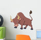 Angry Bull Cartoon Wall Decal