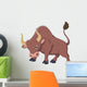 Angry Bull Cartoon Wall Decal
