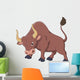 Angry Bull Cartoon Wall Decal
