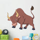 Angry Bull Cartoon Wall Decal