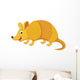Cute Armadillo Cartoon Wall Decal