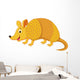 Cute Armadillo Cartoon Wall Decal
