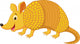 Cute Armadillo Cartoon Wall Decal