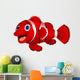 Cute Clown Fish Cartoon Wall Decal