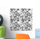 Funny Monsters Seamless Pattern Wall Decal Design 1