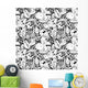 Funny Monsters Seamless Pattern Wall Decal Design 1