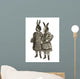 Deux Lapins Main Dans Wall Decal