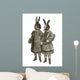 Deux Lapins Main Dans Wall Decal