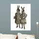 Deux Lapins Main Dans Wall Decal