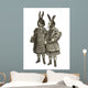 Deux Lapins Main Dans Wall Decal