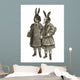 Deux Lapins Main Dans Wall Decal