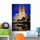 Night Sagrada Familia Barcelona Wall Decal