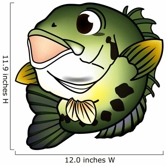 Black Bass Wall Decal