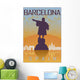 Barcelona Vintage Poster Wall Decal