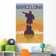 Barcelona Vintage Poster Wall Decal