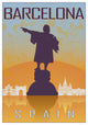 Barcelona Vintage Poster Wall Decal