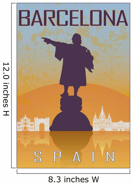 Barcelona Vintage Poster Wall Decal