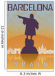 Barcelona Vintage Poster Wall Decal