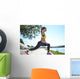 Woman Working out Park Wall Decal