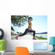 Woman Working out Park Wall Decal
