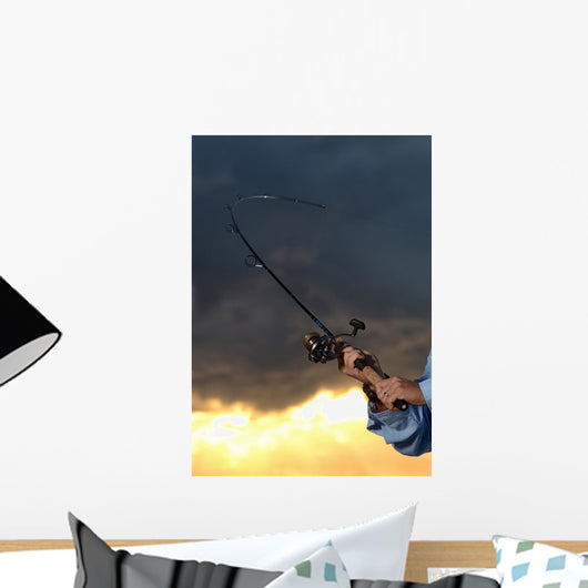 Big Catch While Fishing Wall Decal