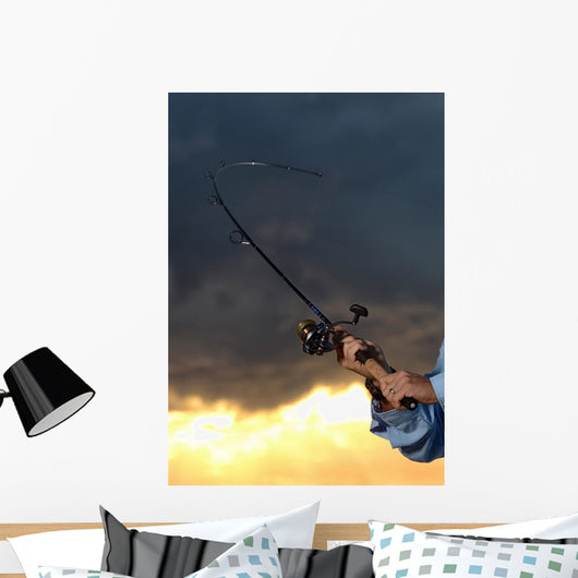 Big Catch While Fishing Wall Decal