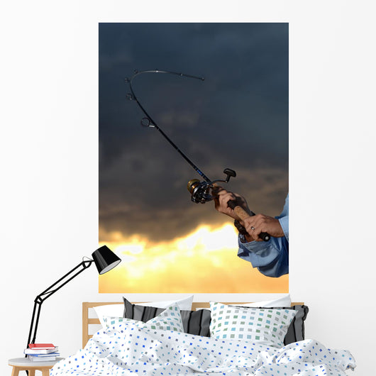 Big Catch While Fishing Wall Decal