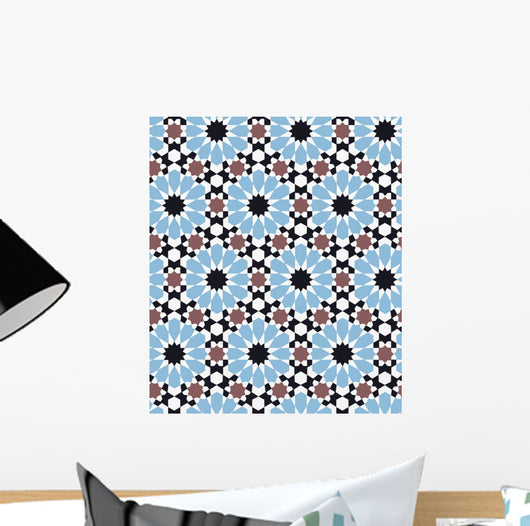 Seamless Islamic Geometric Pattern Wall Decal Design 3