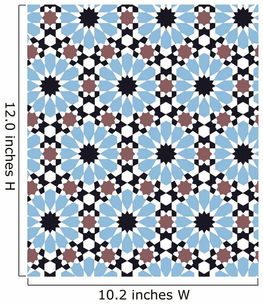 Seamless Islamic Geometric Pattern Wall Decal Design 3