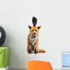 Jackdaw Perching Red Fox Wall Decal