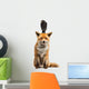 Jackdaw Perching Red Fox Wall Decal