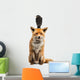 Jackdaw Perching Red Fox Wall Decal