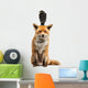 Jackdaw Perching Red Fox Wall Decal