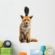 Jackdaw Perching Red Fox Wall Decal