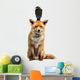 Jackdaw Perching Red Fox Wall Decal